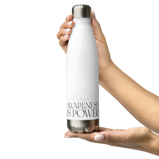Awareness is Power Stainless Steel Water Bottle