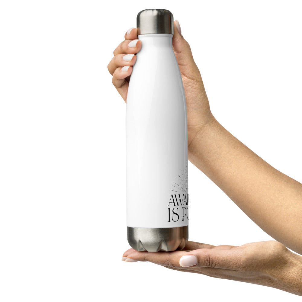 Awareness is Power Stainless Steel Water Bottle