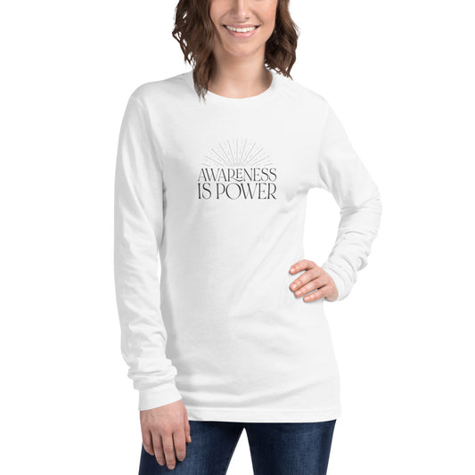 Awareness is Power Unisex Long Sleeve Tee